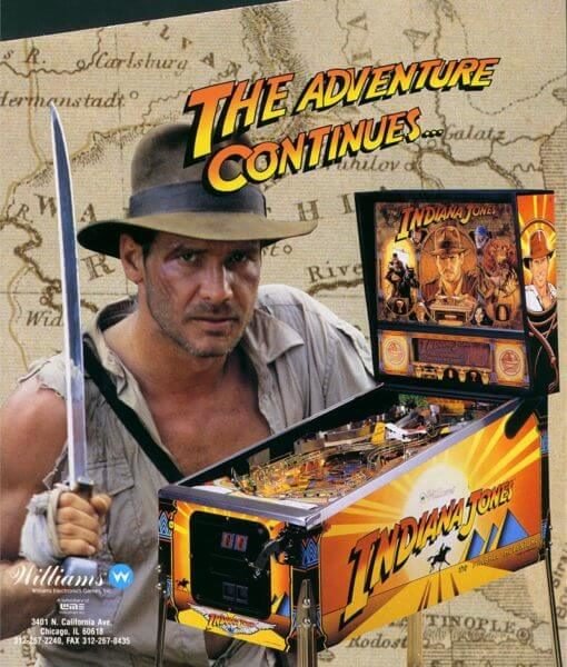 raiders of the lost ark pinball machine